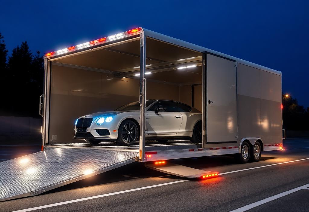 Enclosed vehicle transport