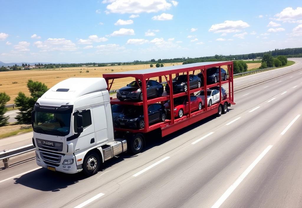 Open car carrier transport